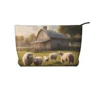 XZDCAL Lots of cute sheep velluto a coste borsa trucco con una robusta fodera per viaggi e uso quotidiano, nero, taglia unica, Nero , Taglia unica