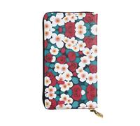 XZDCAL Love Blossoms Portafoglio lungo in pelle alla moda per ragazze e donne con scomparti multipli, nero, taglia unica, Nero , Taglia unica