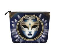 XZDCAL MoonlitMasquerade - Astuccio per trucchi monostrato, effetto lino, con cerniera, per le tue esigenze quotidiane o di viaggio, nero, taglia unica, Nero , Taglia unica