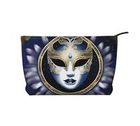 XZDCAL MoonlitMasquerade - Trousse in velluto a coste con fodera robusta, per viaggi e uso quotidiano, colore: nero, taglia unica, Nero , Taglia unica
