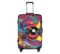 XZDCAL Music Vibes - Copertura per valigia. La copertura non include la valigia stessa, bianco, XL