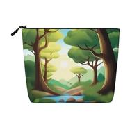 XZDCAL Nature Adventure, astuccio per trucchi monostrato effetto lino, con cerniera, per le tue esigenze quotidiane o di viaggio, nero, taglia unica, Nero , Taglia unica