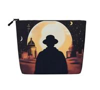 XZDCAL NightmarishNightights - Astuccio per trucco monostrato, effetto lino, con cerniera, per le tue esigenze quotidiane o di viaggio, nero, taglia unica, Nero , Taglia unica