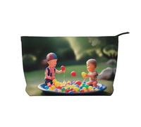 XZDCAL Outdoor Fun - Beauty case in velluto a coste con fodera robusta, per viaggi e uso quotidiano, colore: nero, taglia unica, Nero , Taglia unica