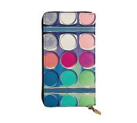 XZDCAL Pochette lunga in pelle alla moda per ragazze e donne con scomparti multipli, nero, taglia unica, Nero , Taglia unica