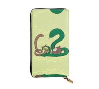 XZDCAL Pochette lunga in pelle con semi di girasole e serpente di lombrico, alla moda, per ragazze e donne, con scomparti multipli, nero, taglia unica, Nero , Taglia unica