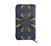 XZDCAL Pochette lunga multidimensionale in pelle alla moda per ragazze e donne con scomparti multipli, nero, taglia unica, Nero , Taglia unica