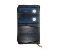 XZDCAL Portafoglio lungo in pelle alla moda per ragazze e donne con scomparti multipli, nero, taglia unica, Nero , Taglia unica