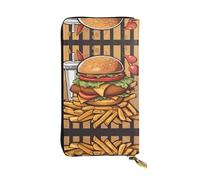 XZDCAL Portafoglio lungo in pelle alla moda per ragazze e donne con scomparti multipli, nero, taglia unica, Nero , Taglia unica