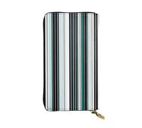 XZDCAL Portafoglio lungo in pelle con motivo verticale alla moda per ragazze e donne con scomparti multipli, nero, taglia unica, Nero , Taglia unica