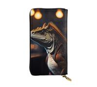 XZDCAL Ronin iguana Portafoglio lungo in pelle alla moda per ragazze e donne con scomparti multipli, nero, taglia unica, Nero , Taglia unica