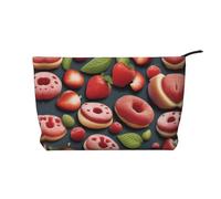 XZDCAL Tasty Wonders - Trousse in velluto a coste con fodera robusta, per viaggi e uso quotidiano, colore nero, taglia unica, Nero , Taglia unica