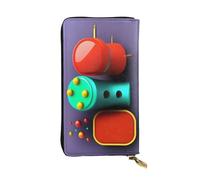 XZDCAL Three-dimensional objects - Portafoglio lungo in pelle alla moda per ragazze e donne con scomparti multipli, nero, taglia unica, Nero , Taglia unica