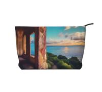 XZDCAL Travel Dreams - Trousse in velluto a coste con fodera robusta, per viaggi e uso quotidiano, colore: nero, taglia unica, Nero , Taglia unica