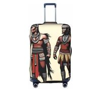 XZDCAL Tribal Warriors - Copertura per valigia. La copertura non include la valigia stessa, bianco, L