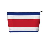 XZDCAL Trousse in velluto a coste con bandiera della Costa Rica con fodera robusta per viaggi e uso quotidiano, nero, taglia unica, Nero , Taglia unica