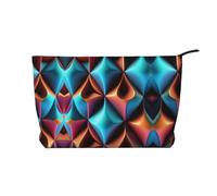 XZDCAL Trousse in velluto a coste con diamanti colorati tridimensionali con una robusta fodera per viaggi e uso quotidiano, nero, taglia unica, Nero , Taglia unica