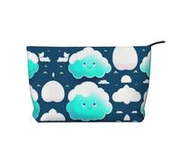 XZDCAL Two Shy Clouds - Trousse in velluto a coste con fodera robusta, per viaggi e uso quotidiano, colore nero, taglia unica, Nero , Taglia unica