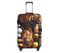 XZDCAL Two Tiger Valigia Cover.The copertura non include la valigia stessa, bianco, XL