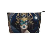 XZDCAL Una MoonlitMasquerade (1) Borsa per il trucco in velluto a coste con una robusta fodera per viaggi e uso quotidiano, nero, taglia unica, Nero , Taglia unica