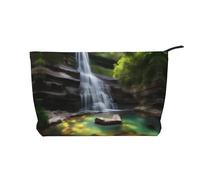 XZDCAL Waterfall Views - Trousse in velluto a coste con fodera robusta, per viaggi e uso quotidiano, colore: nero, taglia unica, Nero , Taglia unica