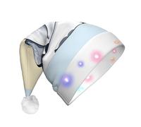 XZDDG White Snowy Mountains - Cappello natalizio con luci per adulti, in peluche, decorazione per feste, festival, eventi