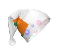 XZDDX Cappello decorativo con bandiera della Costa d'Avorio per adulti, con luci LED lampeggianti, per feste