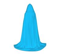 XZDDX Tinta unita azzurro con cappuccio mantello L per adolescenti Halloween Cosplay mantello costume carnevale gioco di ruolo