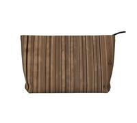 XZDHYZ Beauty case riutilizzabile con motivo in legno massello, carino ed elegante, multifunzione, per viaggi, uso quotidiano e regalo, nero, taglia unica, Nero , Taglia unica