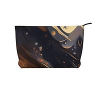 XZDHYZ Beauty case riutilizzabile medio scuro - Carino ed elegante sacchetto multifunzionale per viaggi, uso quotidiano e regalo, nero, taglia unica, Nero , Taglia unica