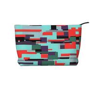 XZDHYZ Borsa cosmetica riutilizzabile a righe - Carina ed elegante borsa multifunzionale per viaggi, uso quotidiano e regalo, nero, taglia unica, Nero , Taglia unica