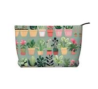 XZDHYZ Borsa cosmetica riutilizzabile con piante bonsai, graziosa ed elegante, borsa multifunzionale per viaggi, uso quotidiano e regalo, nera, taglia unica, Nero , Taglia unica