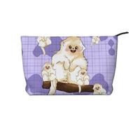 XZDHYZ Borsa cosmetica riutilizzabile con scimmia dorata, graziosa ed elegante, borsa multifunzionale per viaggi, uso quotidiano e regalo, nera, taglia unica, Nero , Taglia unica