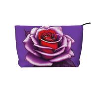 XZDHYZ Borsa cosmetica riutilizzabile fucsia Rose, graziosa ed elegante, multifunzione, per viaggi, uso quotidiano e regalo, nera, taglia unica, Nero , Taglia unica
