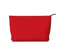 XZDHYZ Borsa cosmetica riutilizzabile in tinta unita rossa: graziosa ed elegante custodia multifunzionale per viaggi, uso quotidiano e regalo, nero, taglia unica, Nero , Taglia unica