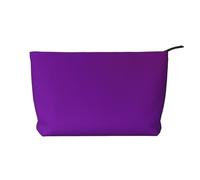 XZDHYZ Borsa cosmetica riutilizzabile in tinta unita viola scuro - Carina ed elegante borsa multifunzionale per viaggi, uso quotidiano e regalo, nero, taglia unica, Nero , Taglia unica