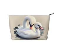 XZDHYZ Cute Little Swan - Trousse per cosmetici riutilizzabile, graziosa ed elegante, multifunzionale, per viaggi, uso quotidiano e regalo, nera, taglia unica, Nero , Taglia unica