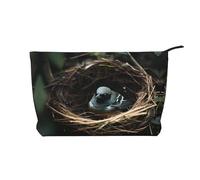XZDHYZ Little Bird Nest - Trousse riutilizzabile per cosmetici, carina ed elegante, multifunzione, per viaggi, uso quotidiano e regalo, nero, taglia unica, Nero , Taglia unica