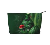 XZDHYZ Patrick's Watermelon Festival - Borsa cosmetica riutilizzabile, graziosa ed elegante, multifunzione, per viaggi, uso quotidiano e regalo, nera, taglia unica, Nero , Taglia unica