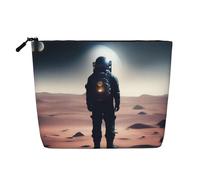 XZDLXJ A Exploration - Astuccio per trucchi impermeabile effetto lino, monostrato, con cerniera, per le tue esigenze quotidiane o di viaggio, nero, taglia unica, Nero , Taglia unica