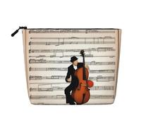 XZDLXJ A Musical Moments - Trousse impermeabile effetto lino con cerniera per le tue esigenze quotidiane o di viaggio, nero, taglia unica, Nero , Taglia unica