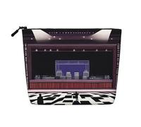 XZDLXJ A On Stage - Trousse impermeabile effetto lino, monostrato, con cerniera, per le tue esigenze quotidiane o di viaggio, nero, taglia unica, Nero , Taglia unica