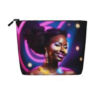 XZDLXJ A Performer's Glow - Astuccio per trucco monostrato impermeabile, effetto lino, con cerniera, per le tue esigenze quotidiane o di viaggio, nero, taglia unica, Nero , Taglia unica