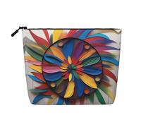 XZDLXJ Artistic Flair - Trousse impermeabile effetto lino, monostrato, con cerniera, per le tue esigenze quotidiane o di viaggio, nero, taglia unica, Nero , Taglia unica
