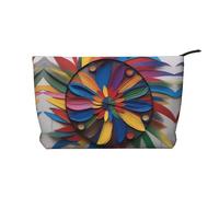 XZDLXJ Artistic Flair - Trousse per cosmetici in velluto a coste, adatta per viaggi e uso quotidiano, fodera robusta, garantisce la longevità, nero, taglia unica, Nero , Taglia unica