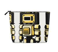 XZDLXJ Astuccio per trucco a strato singolo, impermeabile, effetto lino, con cerniera, per le tue esigenze quotidiane o di viaggio, nero, taglia unica, Nero , Taglia unica