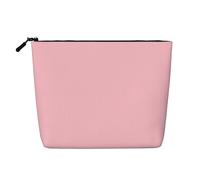 XZDLXJ Astuccio per trucco monostrato resistente all'acqua in tinta unita rosa con cerniera per le tue esigenze quotidiane o di viaggio, nero, taglia unica, Nero , Taglia unica