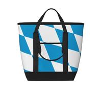 XZDLXJ Bandiera Bavarese Grande Capacità Borsa a Tracolla Isolata e Tote Bag per Cibo Caldo e Freddo, Nero, Taglia Unica, Nero , Taglia unica