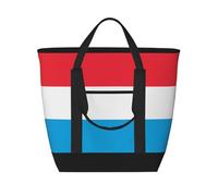 XZDLXJ Bandiera del Lussemburgo Grande Capacità Borsa a Tracolla Isolata e Tote Bag per Cibo Caldo e Freddo, Nero, Taglia Unica, Nero , Taglia unica
