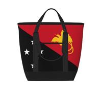 XZDLXJ Bandiera della Papua Nuova Guinea Grande Capacità Borsa a Tracolla Isolata e Tote Bag per Cibi Caldi e Freddi, Nero, Taglia Unica, Nero , Taglia unica